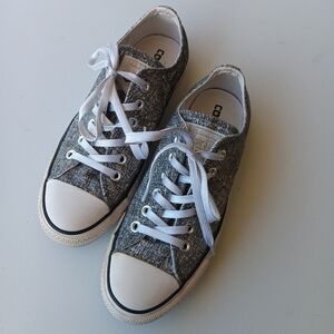 CONVERSE ALL STAR Silver Metalic Tennis Shoes 8